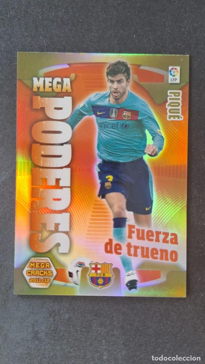 Cromos de f&uacute;tbol: L2 PIQUE F. C. BARCELONA MEGA PODERES 395 PANINI MEGACRACKS 2011 2012 11 12
