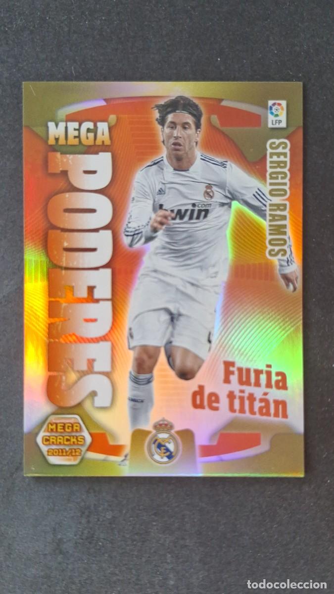 Cromos de f&uacute;tbol: L2 SERGIO RAMOS REAL MADRID MEGA PODERES 398 PANINI MEGACRACKS 2011 2012 11 12