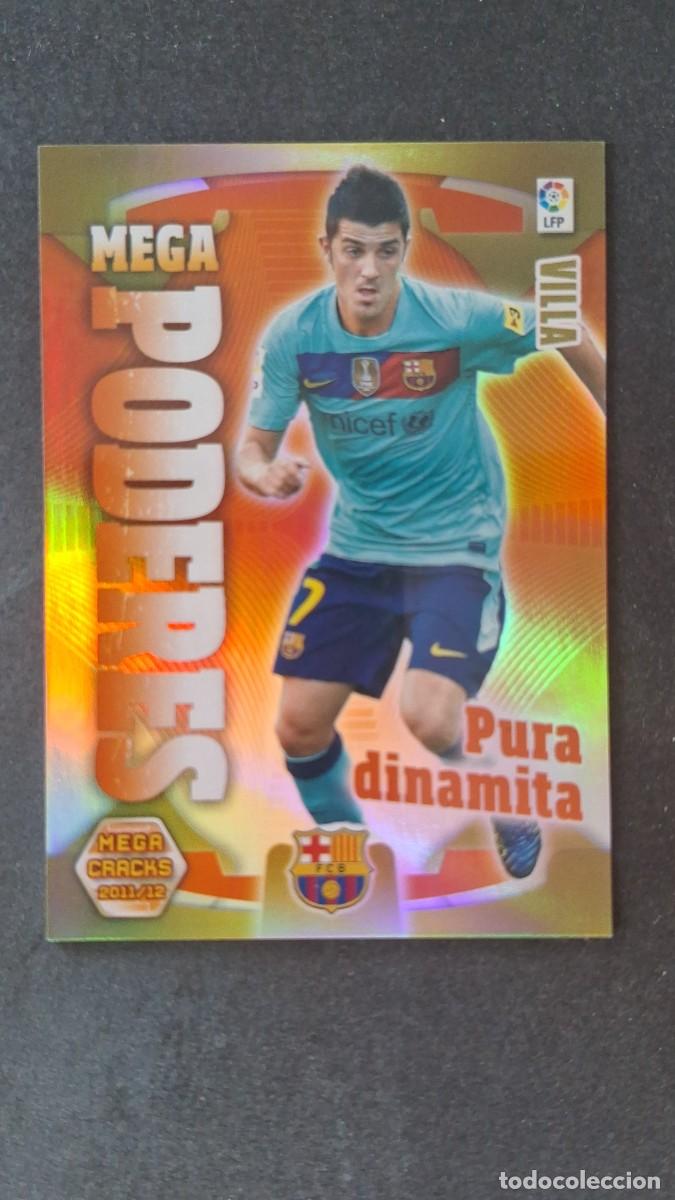 Cromos de f&uacute;tbol: L2 VILLA F. C. BARCELONA MEGA PODERES 402 PANINI MEGACRACKS 2011 2012 11 12