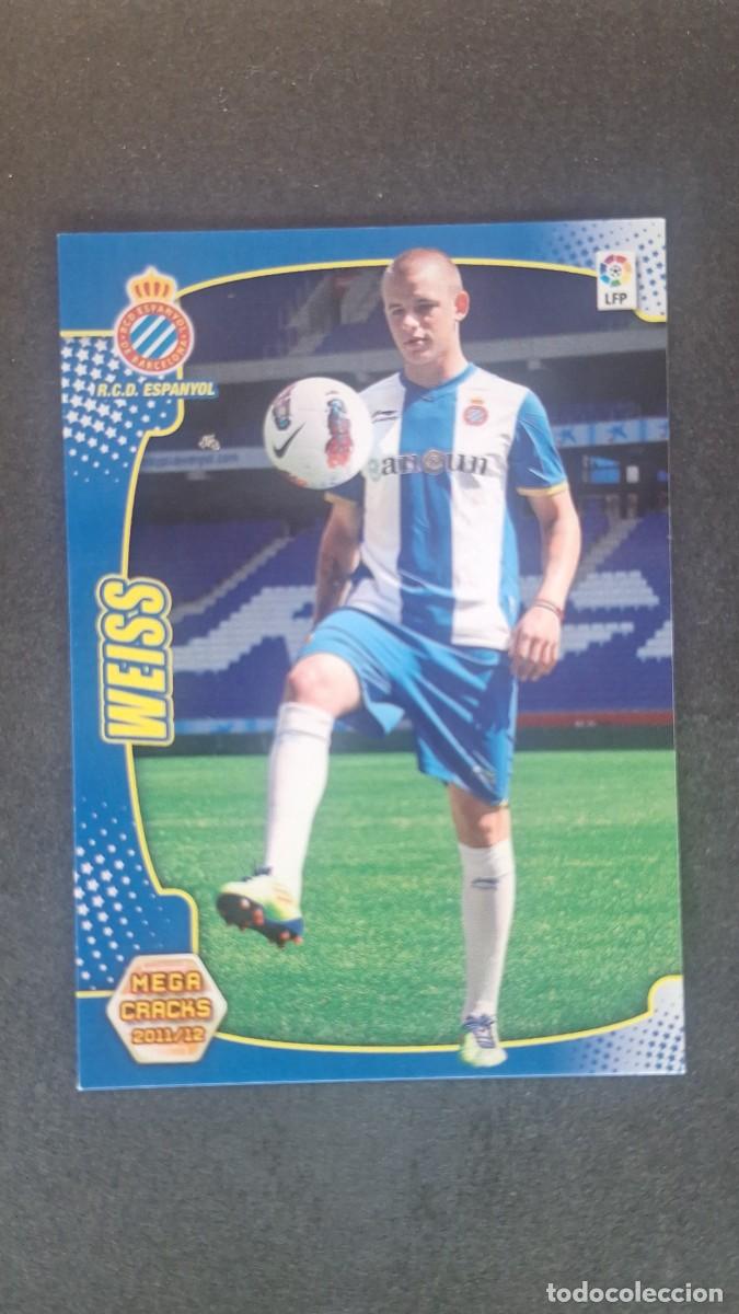 Figurine di Calcio: L2 WEISS R. C. D. ESPA&Ntilde;OL NUEVO FICHAJE 490 PANINI MEGACRACKS 2011 2012 11 12