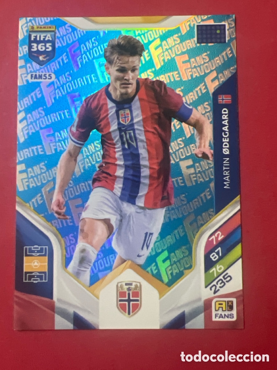 Cromos de f&uacute;tbol: C9125. FAN55 MARTIN ODEGAARD (NORUEGA) FANS FAVOURITE BLUE AZUL PANINI ADRENALYN XL FIFA 365 2026 26