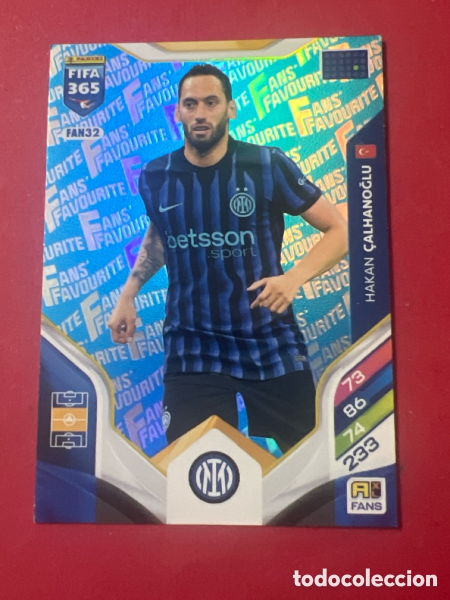 Cromos de f&uacute;tbol: C9128. FAN32 blue CALHANOGLU INTER MILAN UEFA ADRENALYN 365 2025 2026 26 CROMo PANINI TOPPS