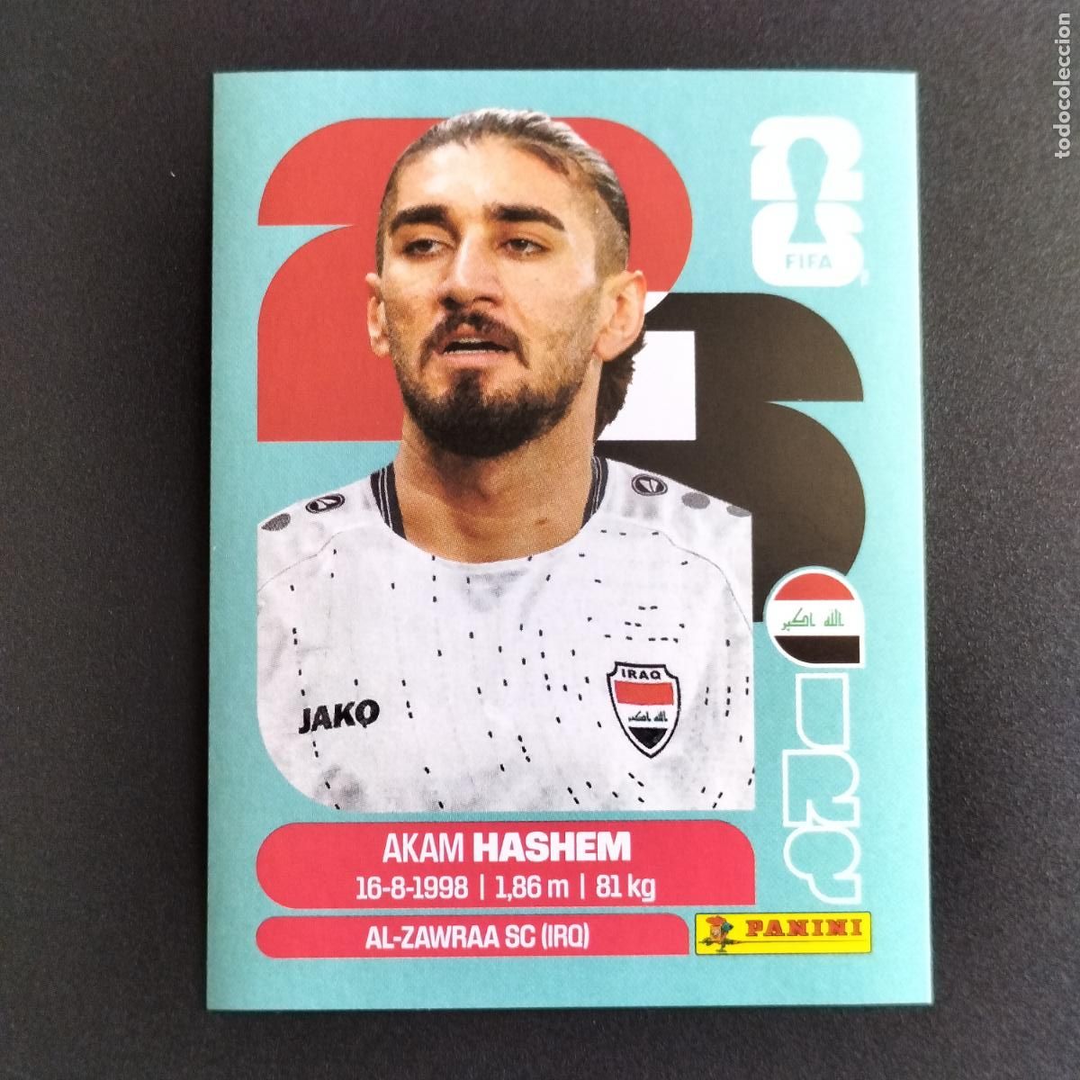 Figurine di Calcio: IRQ 5 AKAM HASHEM IRAQ CROMOS STICKER MUNDIAL 26 2026 FIFA WORLD CUP PANINI