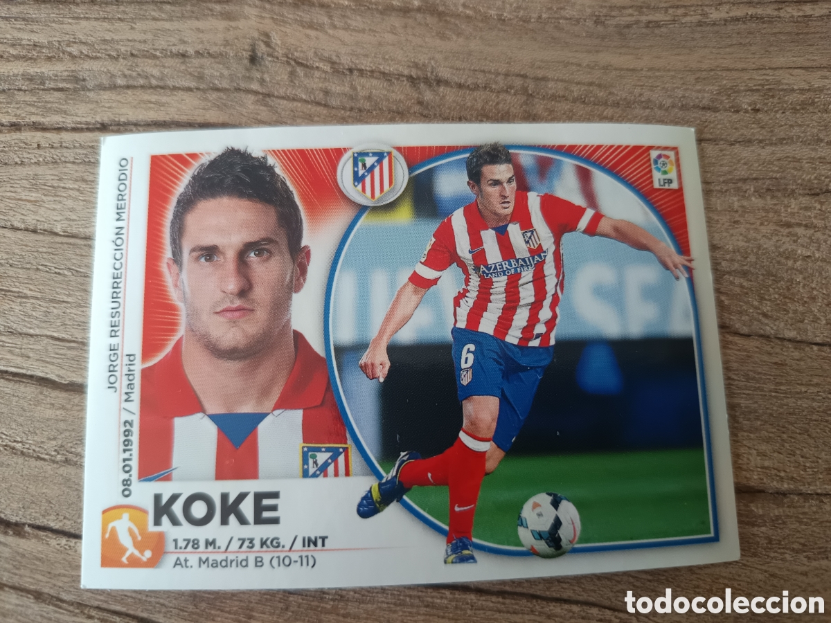 Figurine di Calcio: Cromo Liga Este 2014 2015 Koke Atl&eacute;tico de Madrid