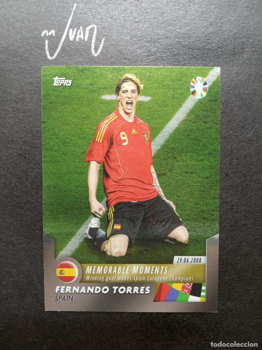 Figurine di Calcio: MEMORABLE MOMENTS FERNANDO TORRES ESPA&Ntilde;A ATLETICO MADRID ⚽ TOPPS &reg; MOURINHO CURATED SET EURO 2024