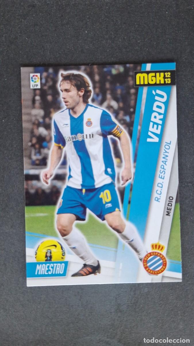 Cromos de f&uacute;tbol: L1 VERDU R. C. D. ESPA&Ntilde;OL 121 PANINI MEGACRACKS 2012 2013 12 13