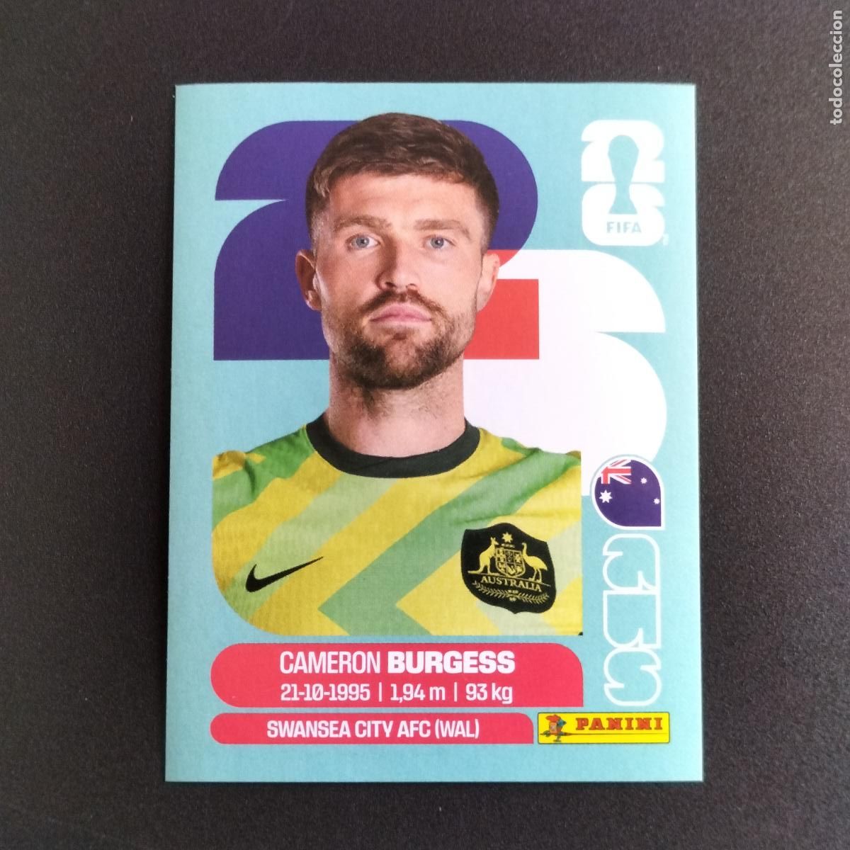 Cromos de f&uacute;tbol: AUS 8 CAMERON BURGESS AUSTRALIA CROMOS STICKER MUNDIAL 26 2026 FIFA WORLD CUP PANINI