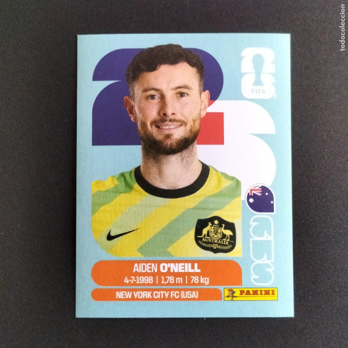 Cromos de f&uacute;tbol: AUS 14 AIDEN O'NEILL AUSTRALIA CROMOS STICKER MUNDIAL 26 2026 FIFA WORLD CUP PANINI