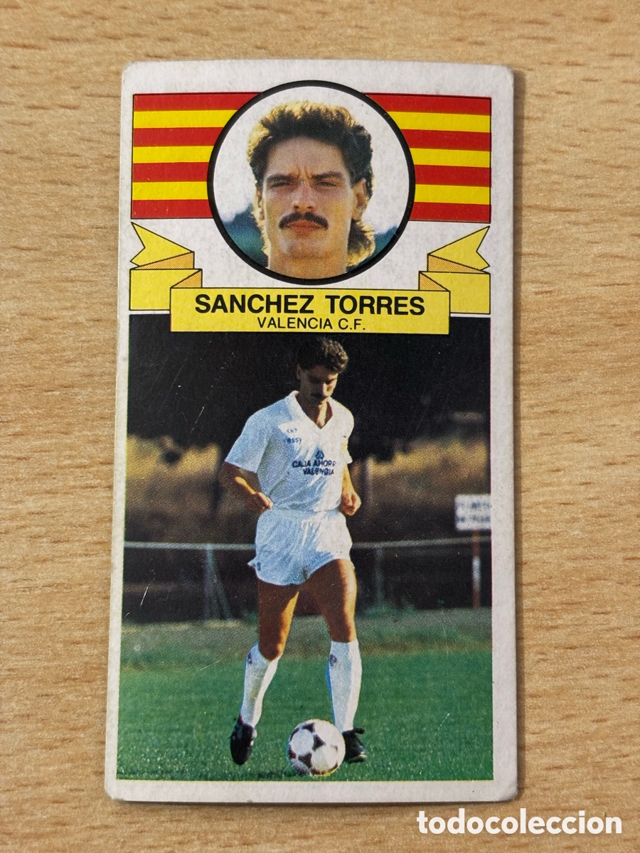 Cromos de f&uacute;tbol: S&aacute;nchez Torres coloca Valencia CF Ediciones Este 85/86 1985 1986 sin pegar