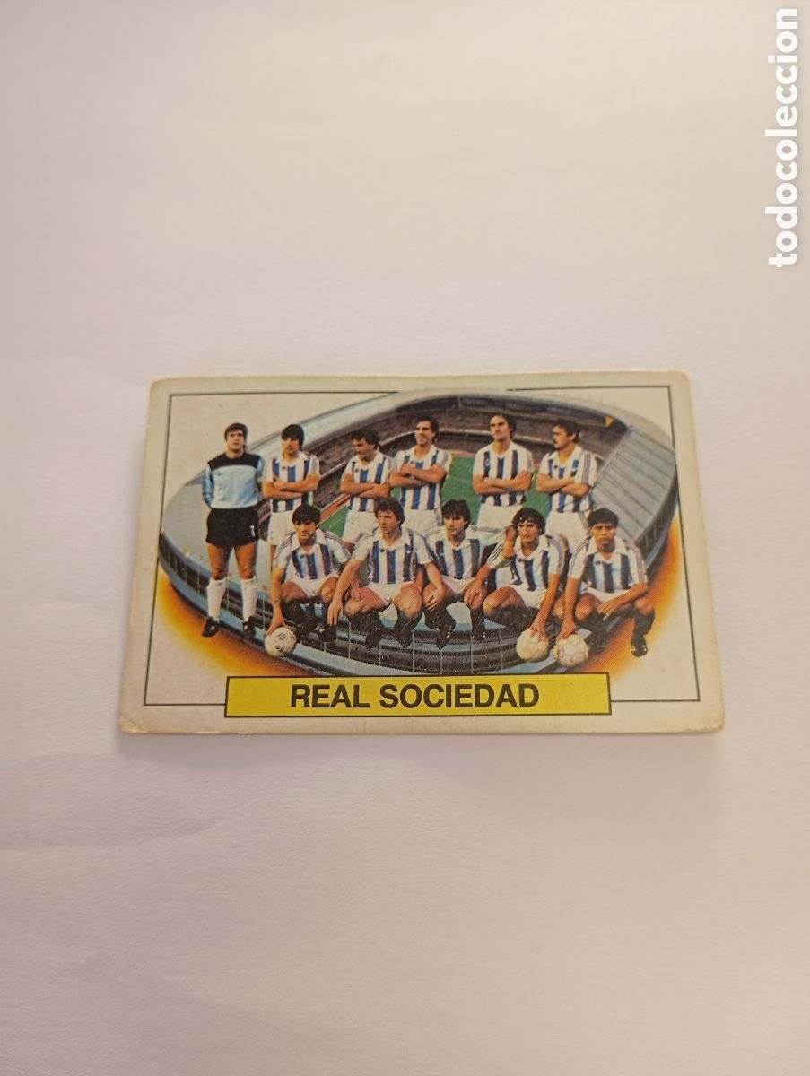 Cromos de f&uacute;tbol: ALINEACI&Oacute;N REAL SOCIEDAD Liga Este 1983 1984 NUEVO 83 84 SIN PEGAR