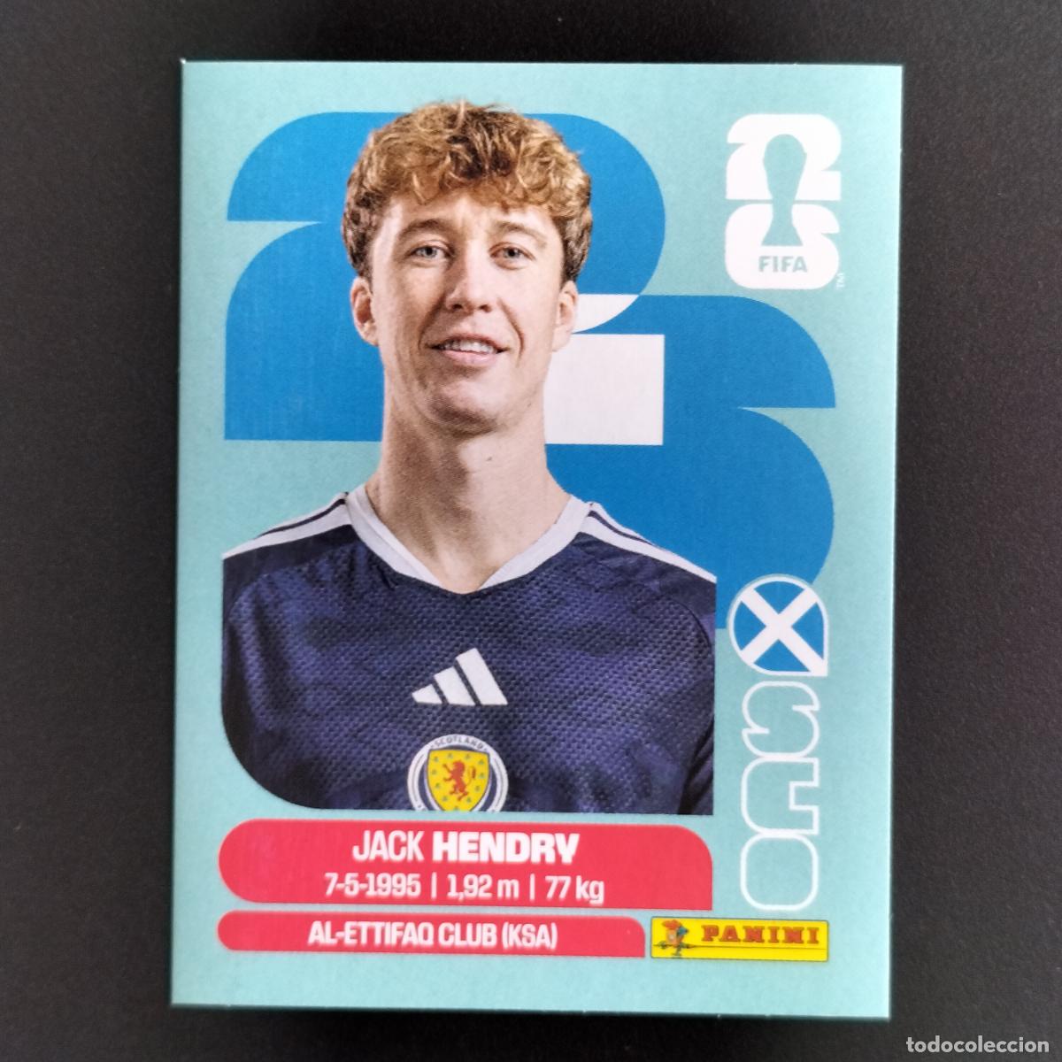 Cromos de f&uacute;tbol: SCO 3 JACK HENDRY ESCOCIA CROMOS STICKER MUNDIAL 26 2026 FIFA WORLD CUP PANINI