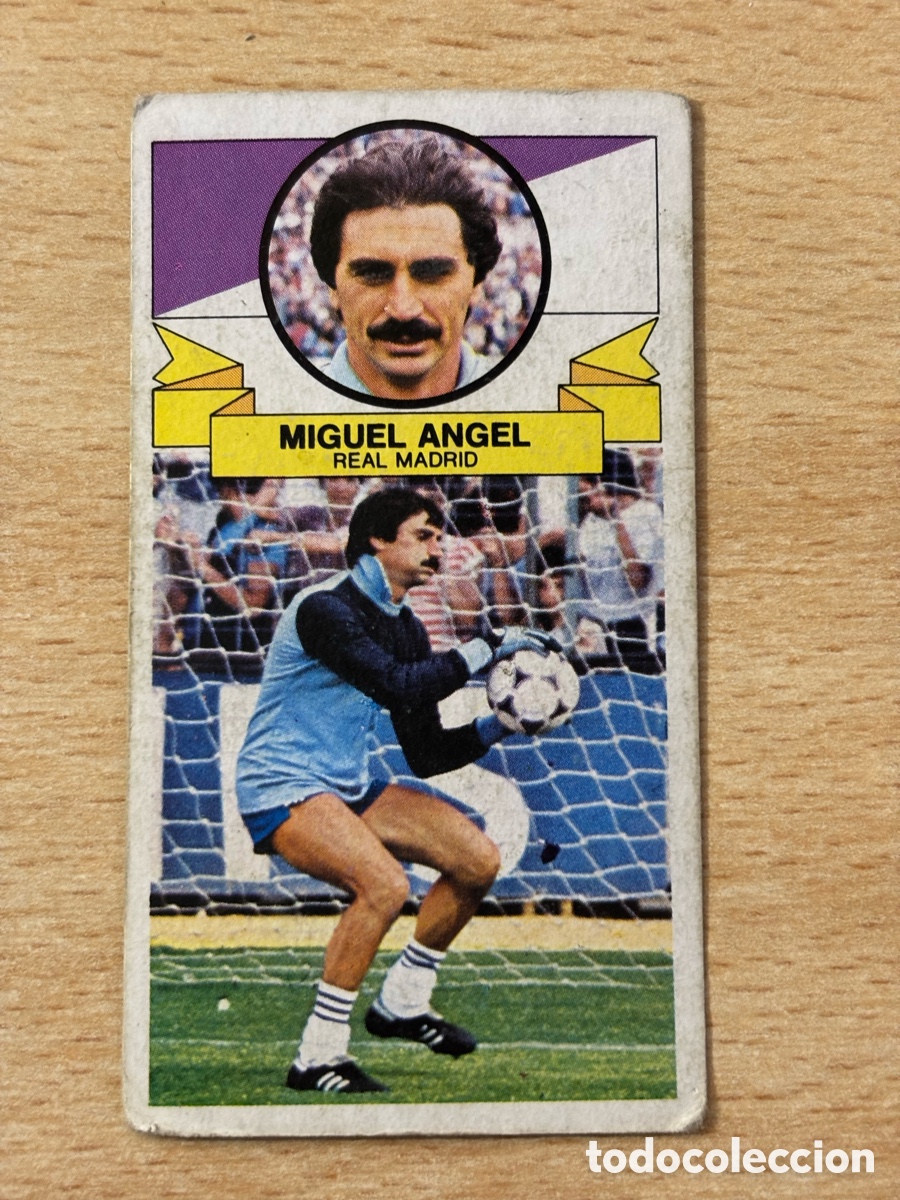 Cromos de Futebol: Miguel Angel Real Madrid Ediciones Este 85/86 1985 1986 sin pegar versi&oacute;n sin publicidad