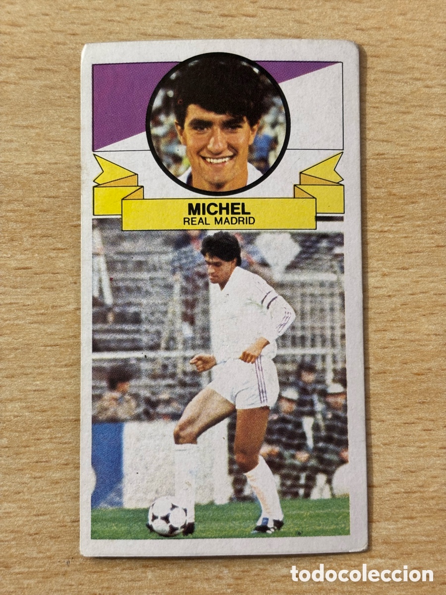 Cromos de f&uacute;tbol: M&iacute;chel Real Madrid Ediciones Este 85/86 1985 1986 sin pegar versi&oacute;n sin publicidad
