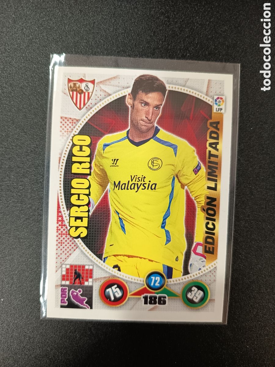 Football Stickers: ADRENALYN XL EDICI&Oacute;N LIMITADA SERGIO RICO SEVILLA 2014-15 2014 2015 PANINI