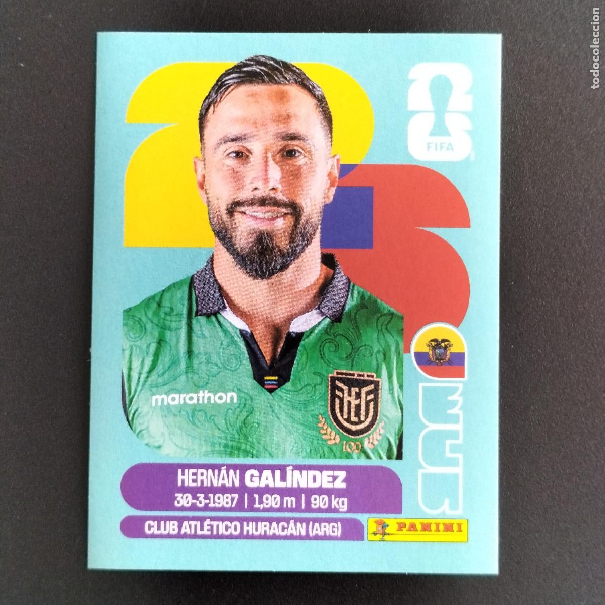 Cromos de f&uacute;tbol: ECU 2 HERNAN GALINDEZ ECUADOR CROMOS STICKER MUNDIAL 26 2026 FIFA WORLD CUP PANINI