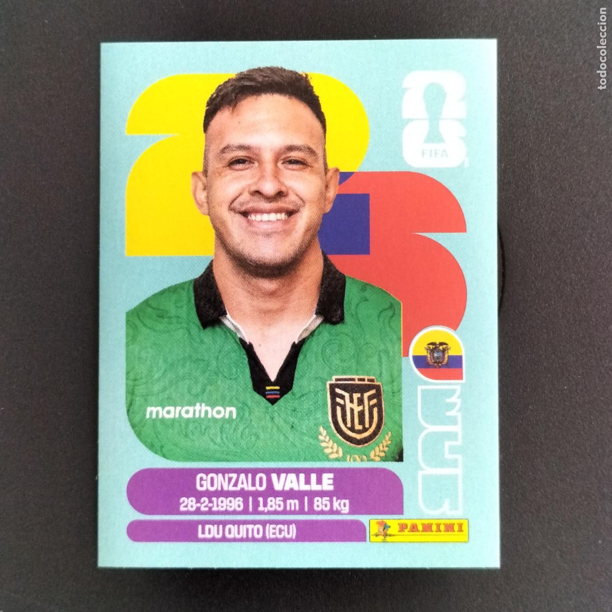 Cromos de f&uacute;tbol: ECU 3 GONZALO VALLE ECUADOR CROMOS STICKER MUNDIAL 26 2026 FIFA WORLD CUP PANINI