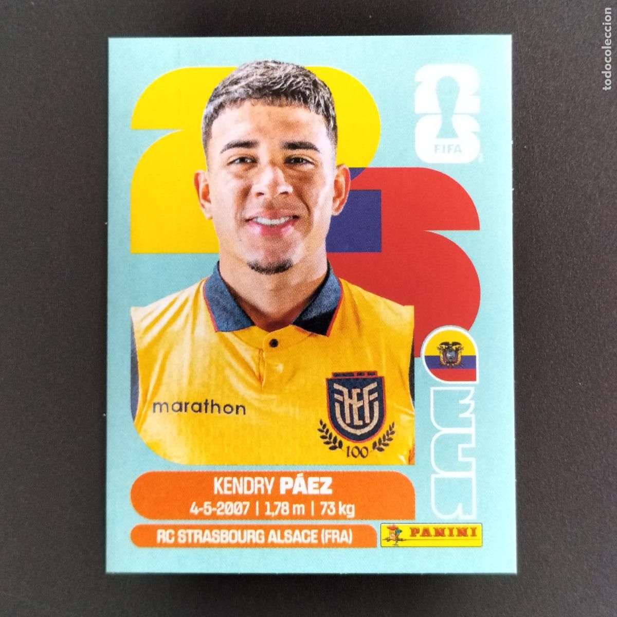 Cromos de f&uacute;tbol: ECU 11 KENDRY PAEZ ECUADOR CROMOS STICKER MUNDIAL 26 2026 FIFA WORLD CUP PANINI