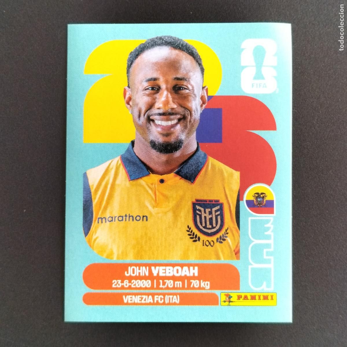 Cromos de f&uacute;tbol: ECU 14 JOHN YEBOAH ECUADOR CROMOS STICKER MUNDIAL 26 2026 FIFA WORLD CUP PANINI