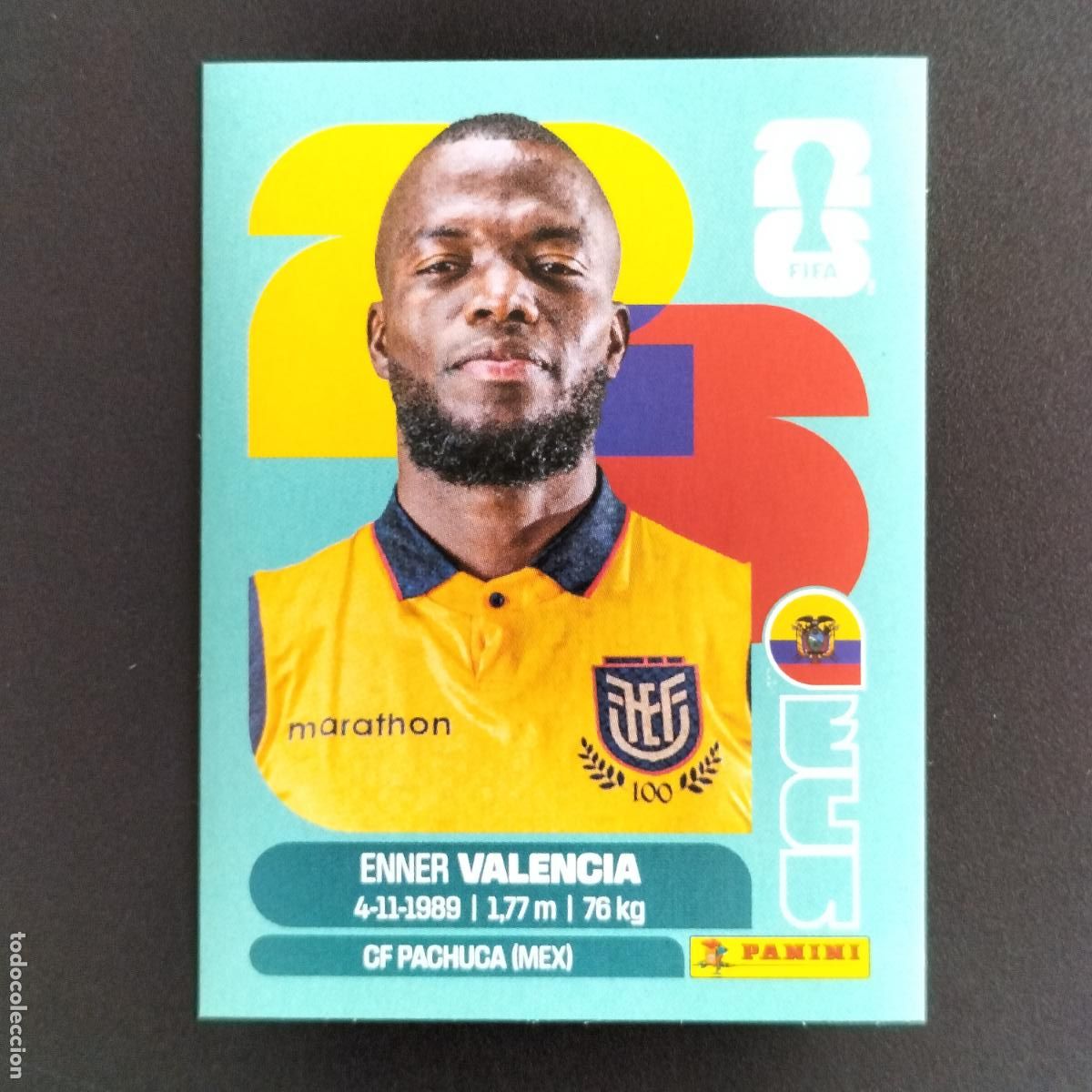 Cromos de f&uacute;tbol: ECU 20 ENNER VALENCIA ECUADOR CROMOS STICKER MUNDIAL 26 2026 FIFA WORLD CUP PANINI