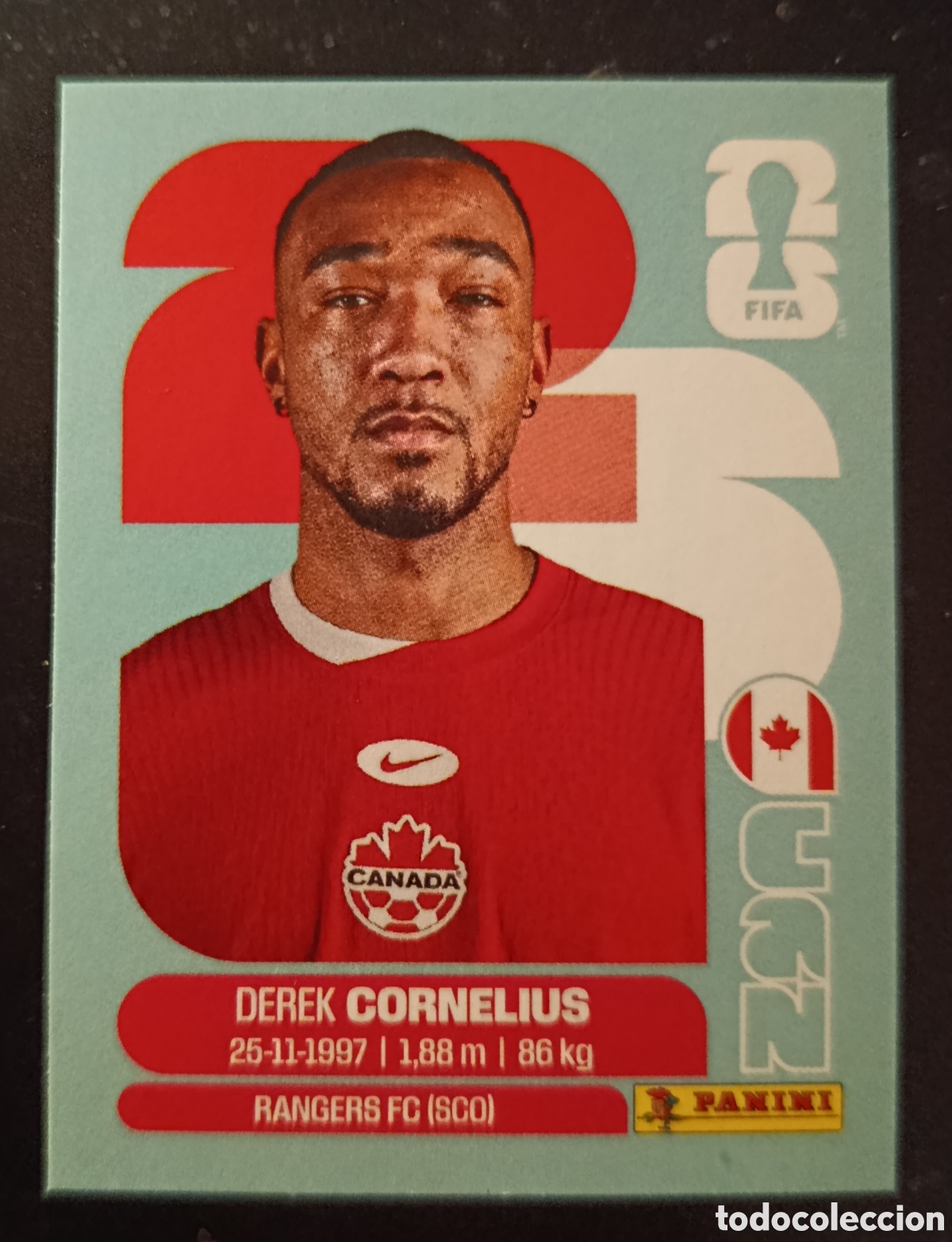 Cromos de f&uacute;tbol: Derek Cornelius CAN 7 (FIFA WORLD CUP 2026)