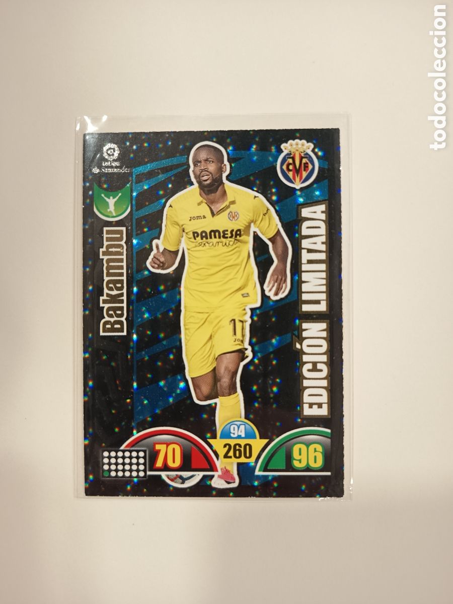 Cromos de f&uacute;tbol: ADRENALYN XL EDICI&Oacute;N LIMITADA BAKAMBU VILLARREAL 2017-18 2017 2018 PANINI