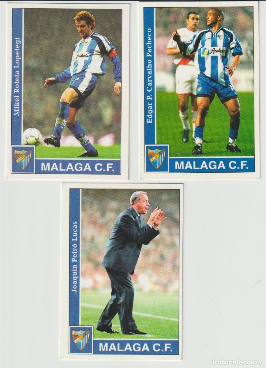 Cromos de f&uacute;tbol: 3 Fichas o Cromos M&aacute;laga F.C. Liga 2002