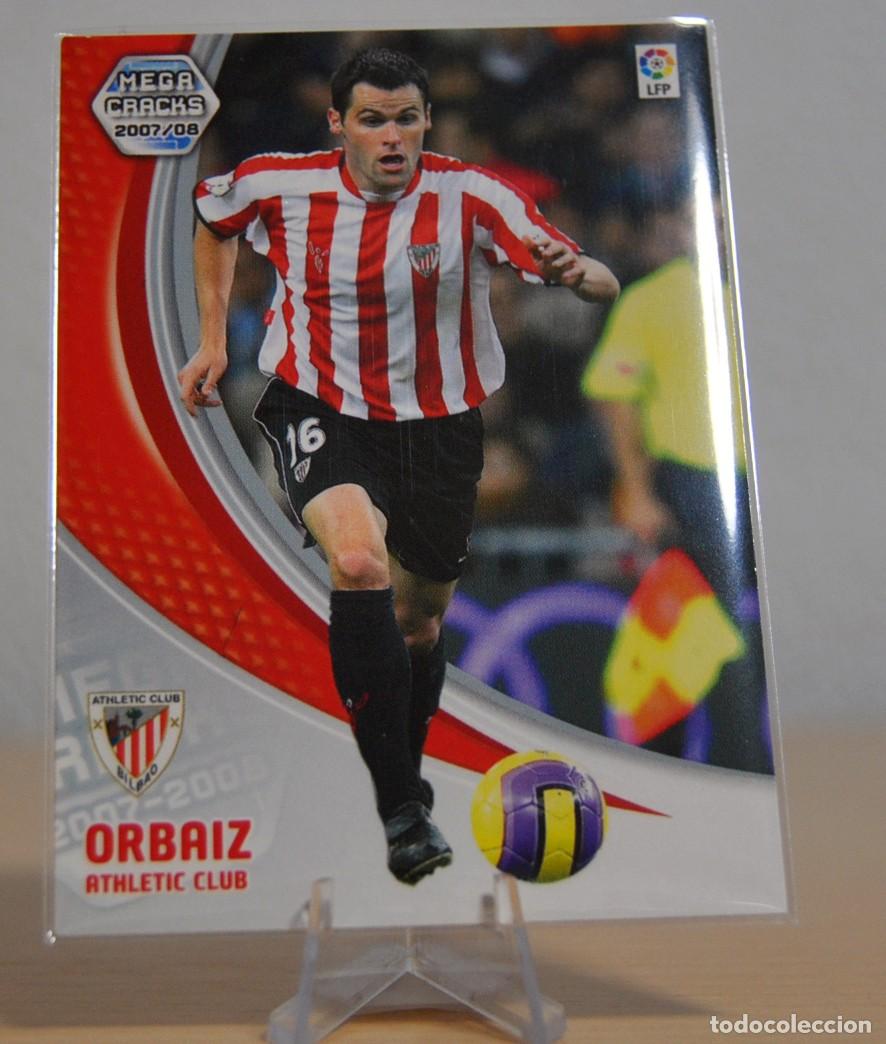 Cromos de f&uacute;tbol: Orbaiz, n&ordm;28 (Athletic Club de Bilbao). Colecci&oacute;n Cromos MegaCracks 2007-2008. Cromo Panini.