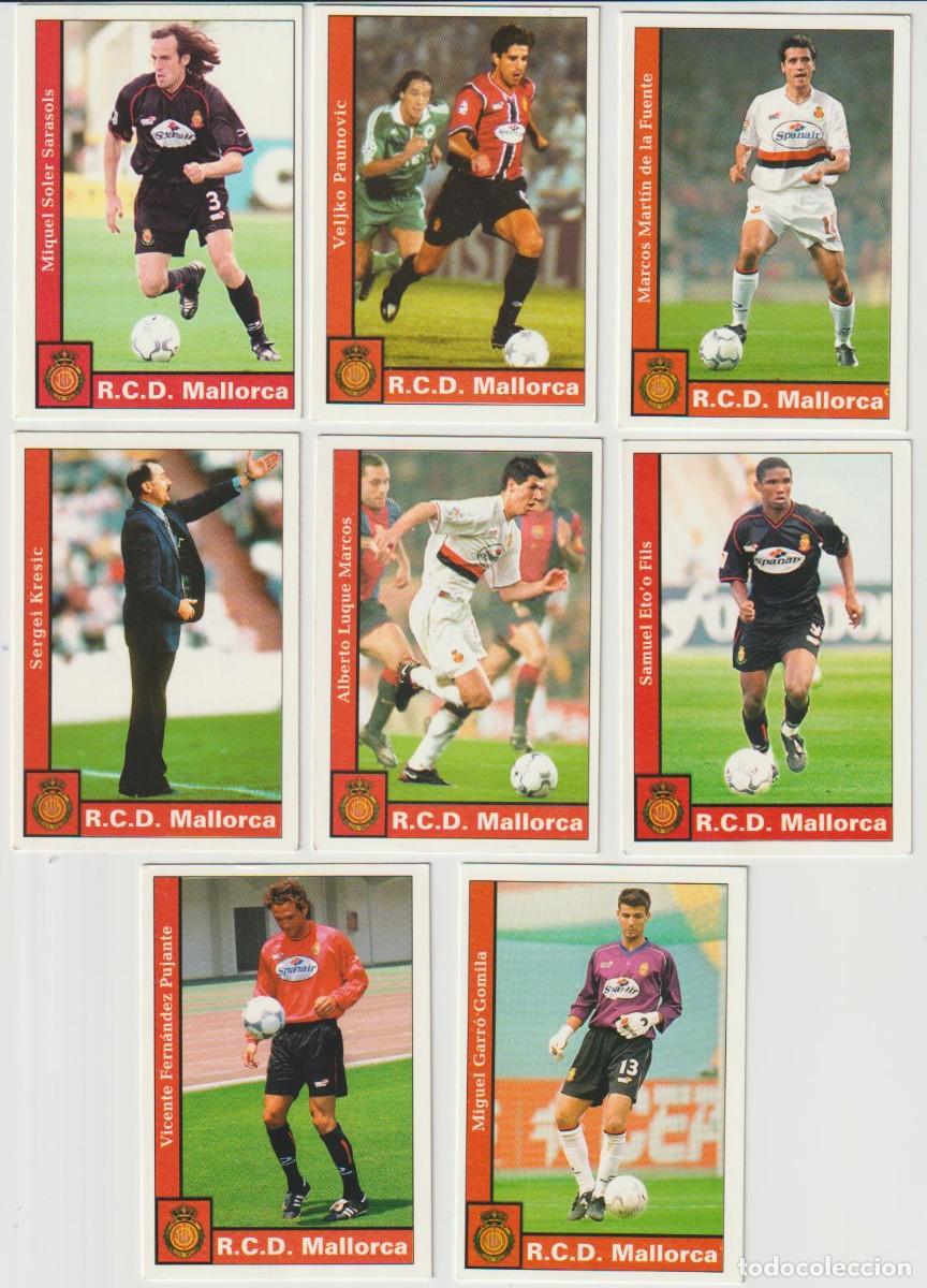 Cromos de f&uacute;tbol: 8 Fichas o Cromos Real Club Deportivo Mallorca Liga 2002