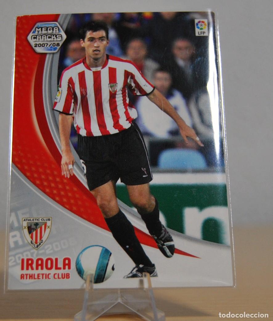 Cromos de f&uacute;tbol: Iraola, n&ordm;30 (Athletic Club de Bilbao). Colecci&oacute;n Cromos MegaCracks 2007-2008. Cromo Panini.
