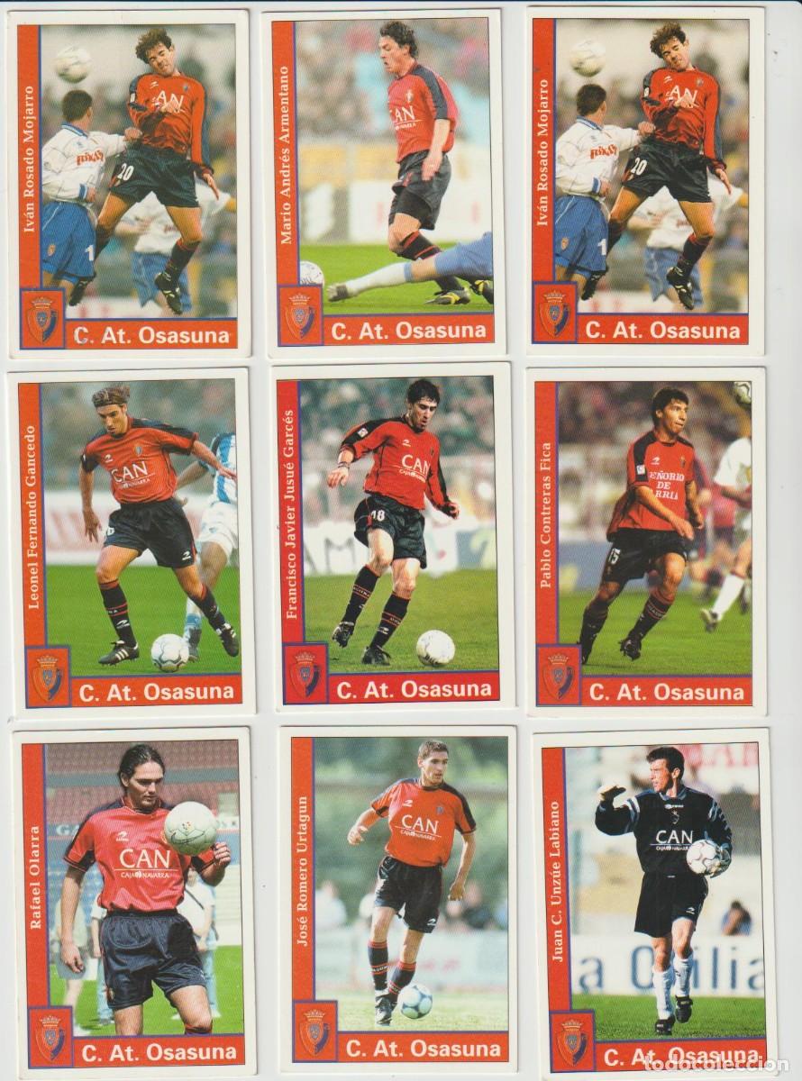 Cromos de f&uacute;tbol: 108 Fichas o Cromos At. Osasuna de Pamplona Liga 2002