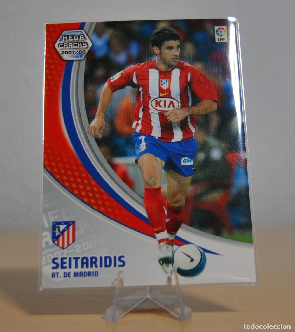 Cromos de f&uacute;tbol: Seitaridis, n&ordm;39 (Atl&eacute;tico de Madrid). Colecci&oacute;n Cromos MegaCracks 2007-2008. Panini.
