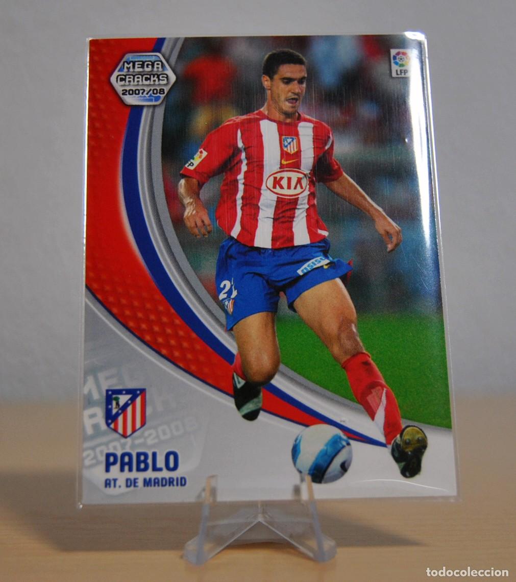 Cromos de f&uacute;tbol: Pablo, n&ordm;42 (Atl&eacute;tico de Madrid). Colecci&oacute;n Cromos MegaCracks 2007-2008. Panini.