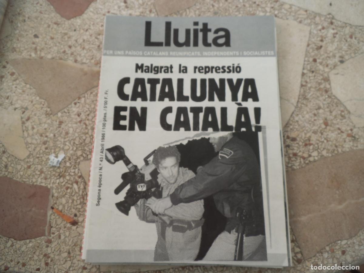 Cromos de f&uacute;tbol: lluita, n&ordm; 43, 1986, malgrat la repressio catalunya en catalan