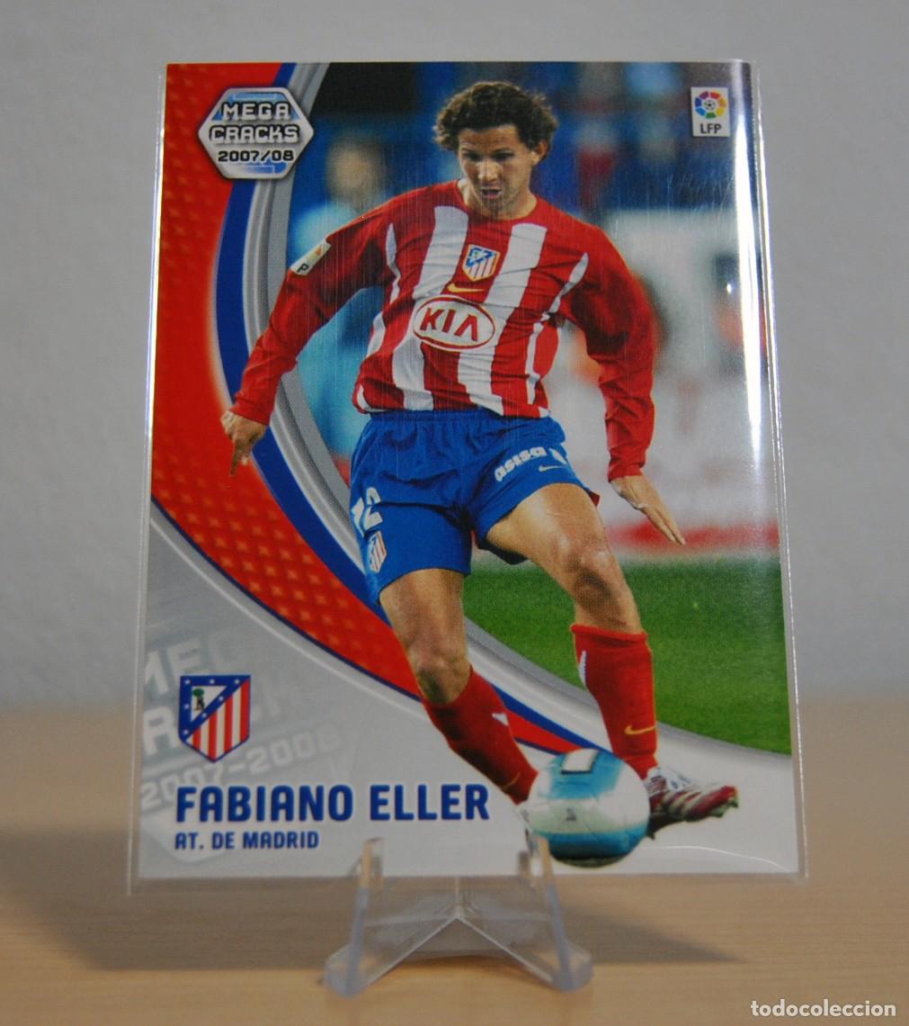 Cromos de f&uacute;tbol: Fabiano Eller, n&ordm;43 (Atl&eacute;tico de Madrid). Colecci&oacute;n Cromos MegaCracks 2007-2008. Panini.