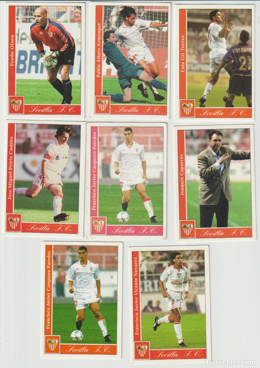 Cromos de f&uacute;tbol: 8 Fichas o Cromos del Sevilla Liga 2002
