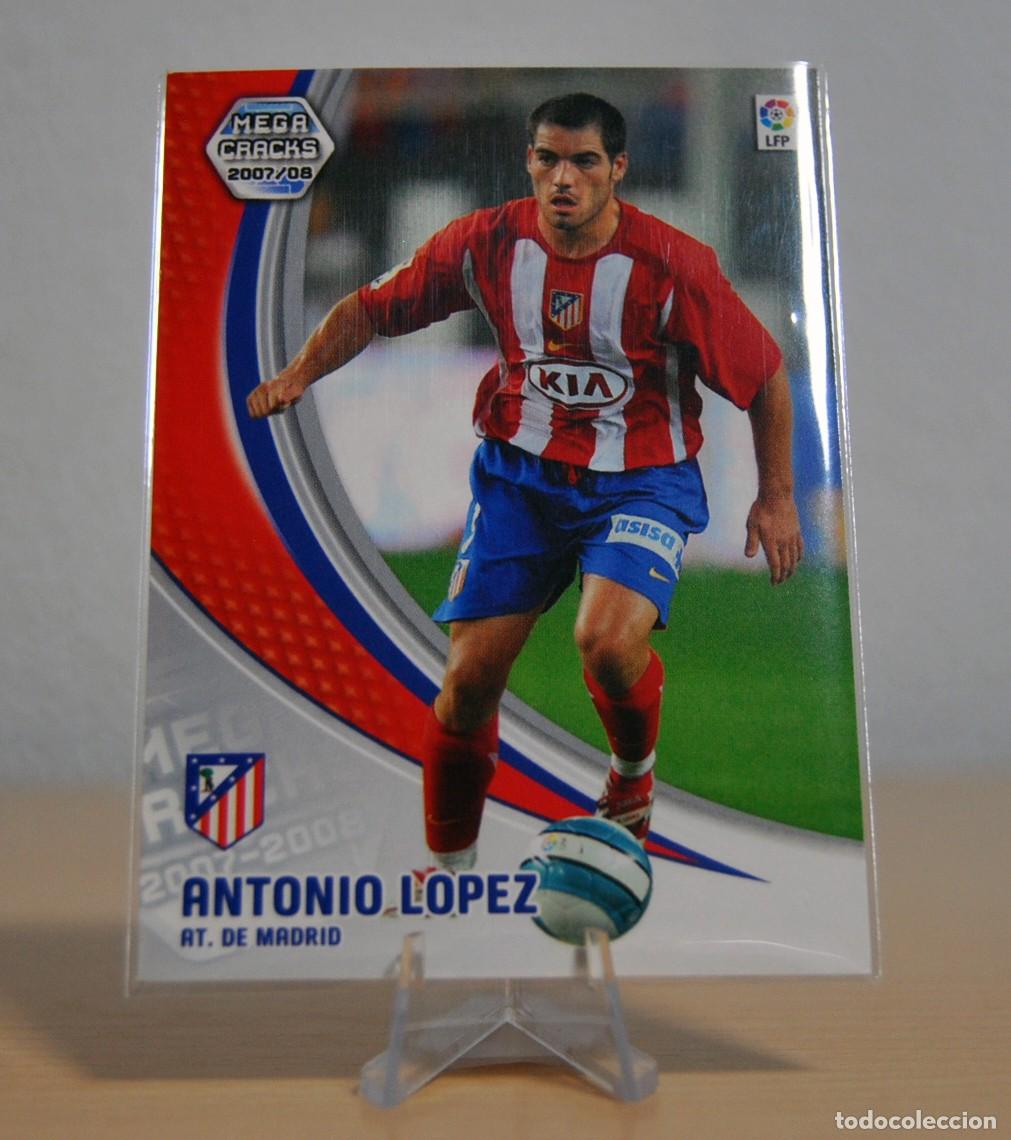 Cromos de f&uacute;tbol: Antonio Lopez, n&ordm;45 (Atl&eacute;tico de Madrid). Colecci&oacute;n Cromos MegaCracks 2007-2008. Panini.