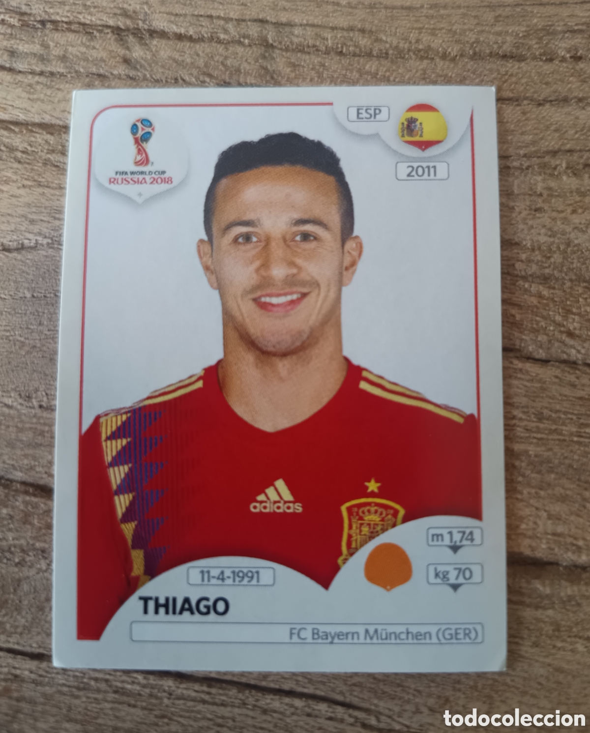 Cromos de f&uacute;tbol: Cromo Mundial 2018 Espa&ntilde;a Thiago Alc&aacute;ntara Panini 142