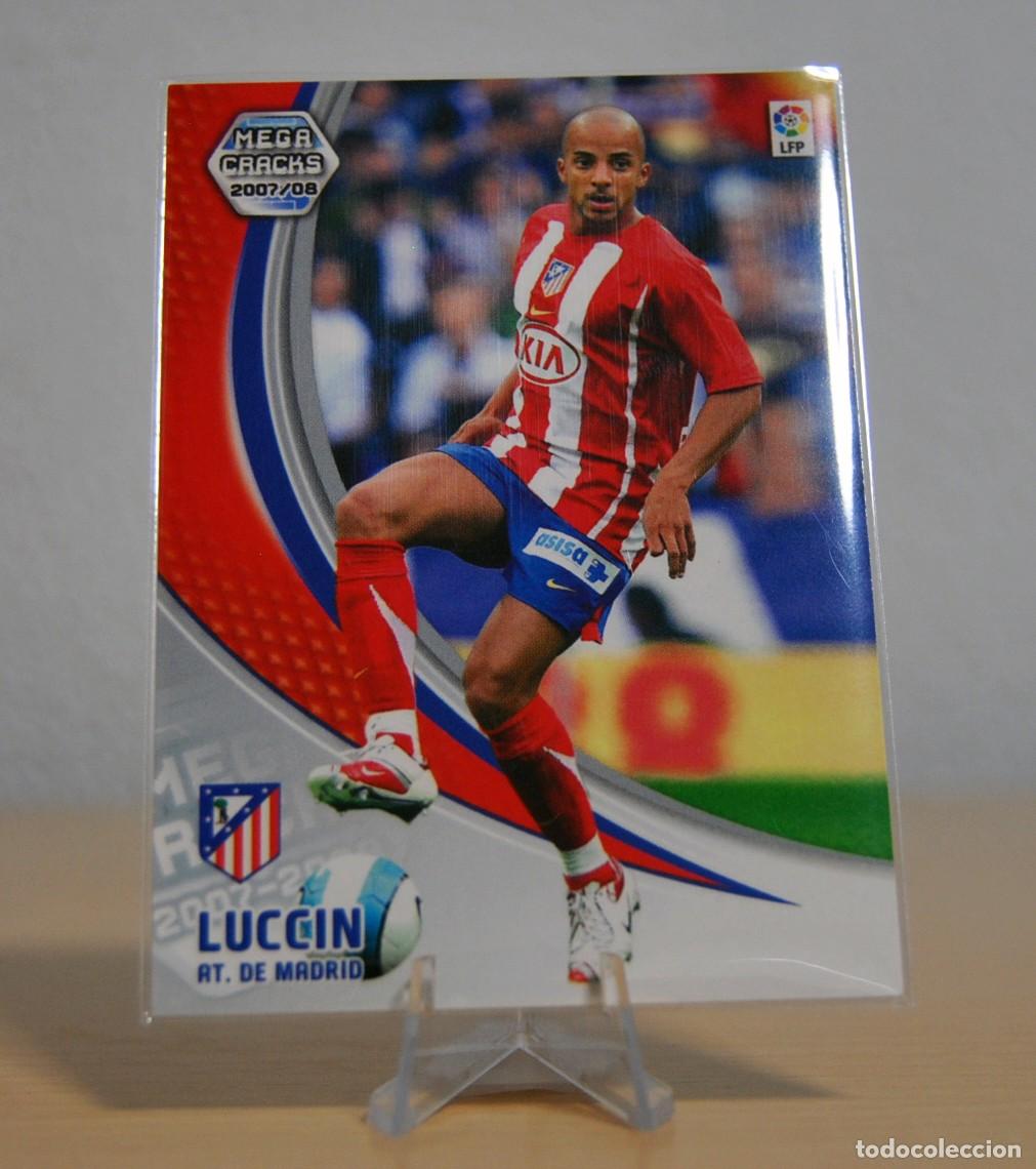 Cromos de f&uacute;tbol: Luccin, n&ordm;46 (Atl&eacute;tico de Madrid). Colecci&oacute;n Cromos MegaCracks 2007-2008. Panini. Estrella.