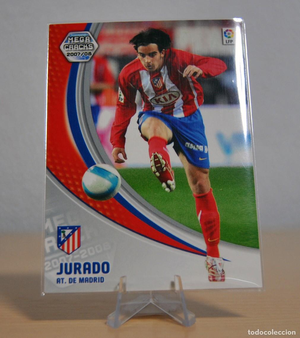 Cromos de f&uacute;tbol: Jurado, n&ordm;48 (Atl&eacute;tico de Madrid). Colecci&oacute;n Cromos MegaCracks 2007-2008. Panini.