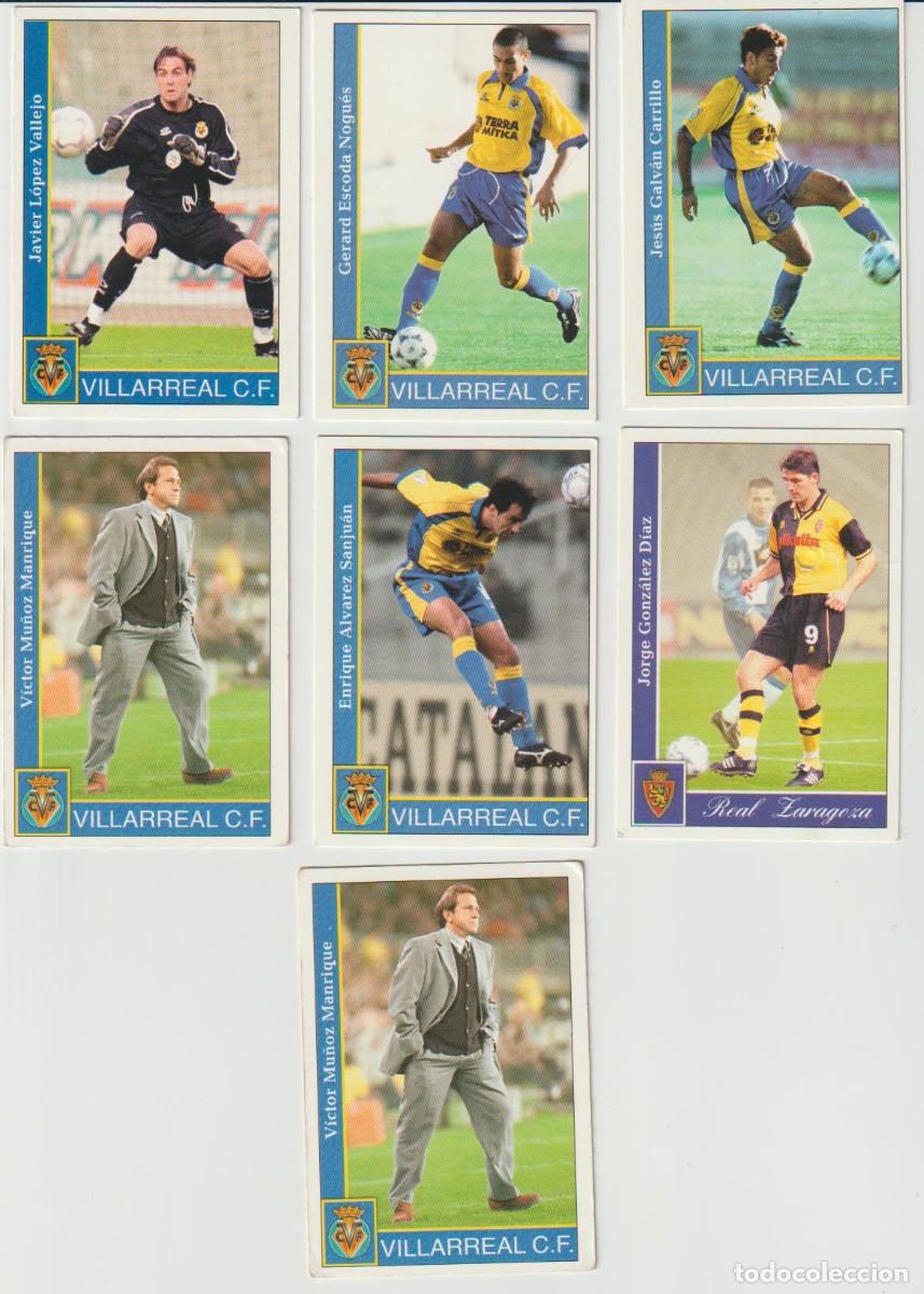 Cromos de f&uacute;tbol: 7 Fichas o Cromos del Villarreal Liga 2002