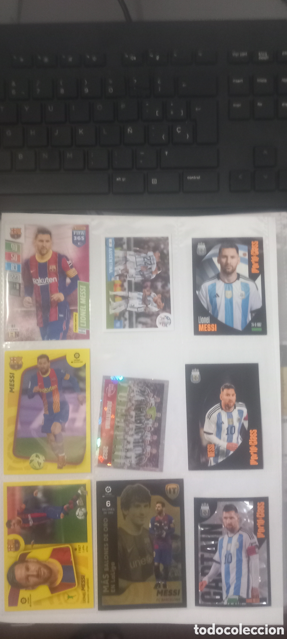 Cromos de f&uacute;tbol: Lote 9 cromos MESSI PANINI
