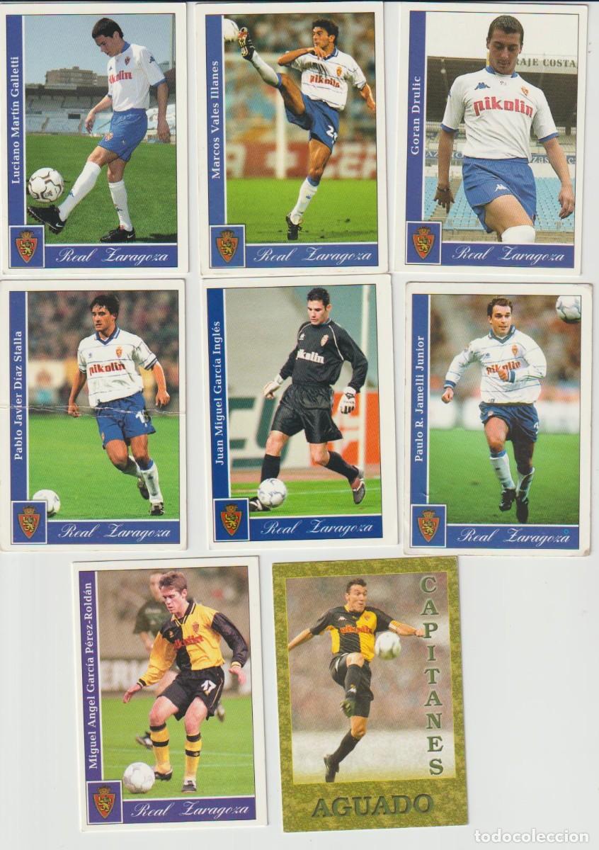 Cromos de f&uacute;tbol: 8 Fichas o Cromos del REal Zaragoza Liga 2002