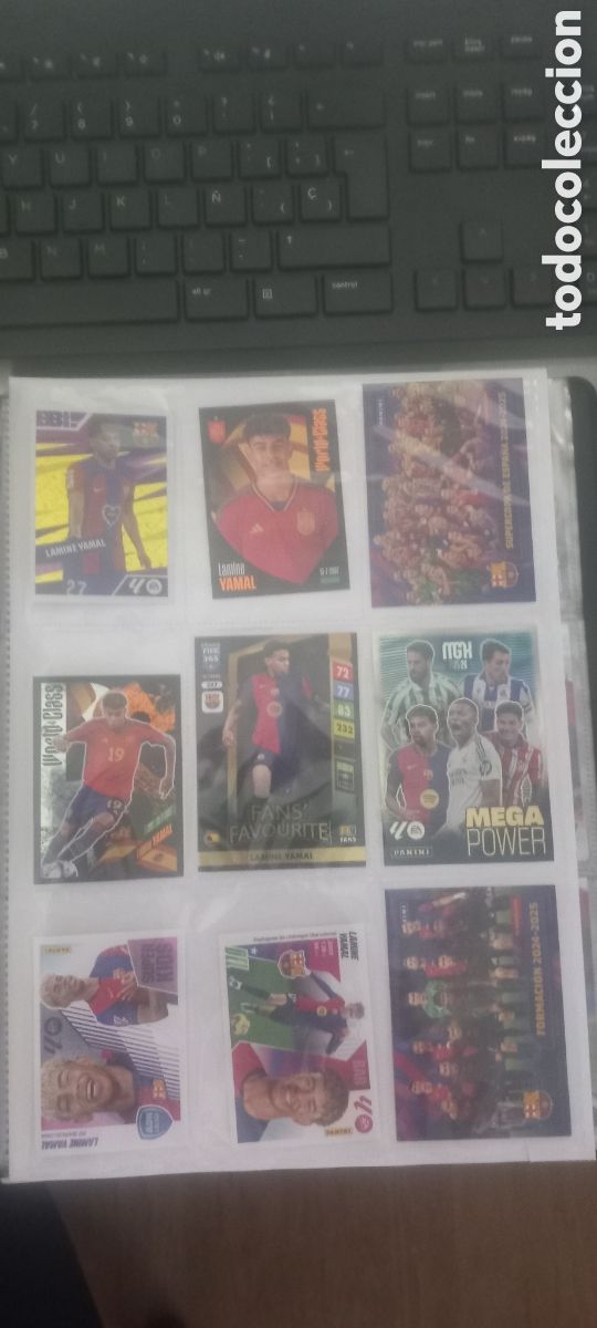 Football Stickers: Lote 9 cromos LAMINE YAMAL PANINI