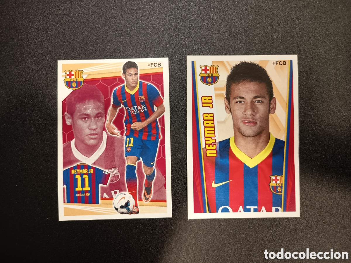 Cromos de f&uacute;tbol: 153 156 NEYMAR JR COLECCI&Oacute;N OFICIAL FC BARCELONA PANINI 2013-2014 2013-14 2013 2014