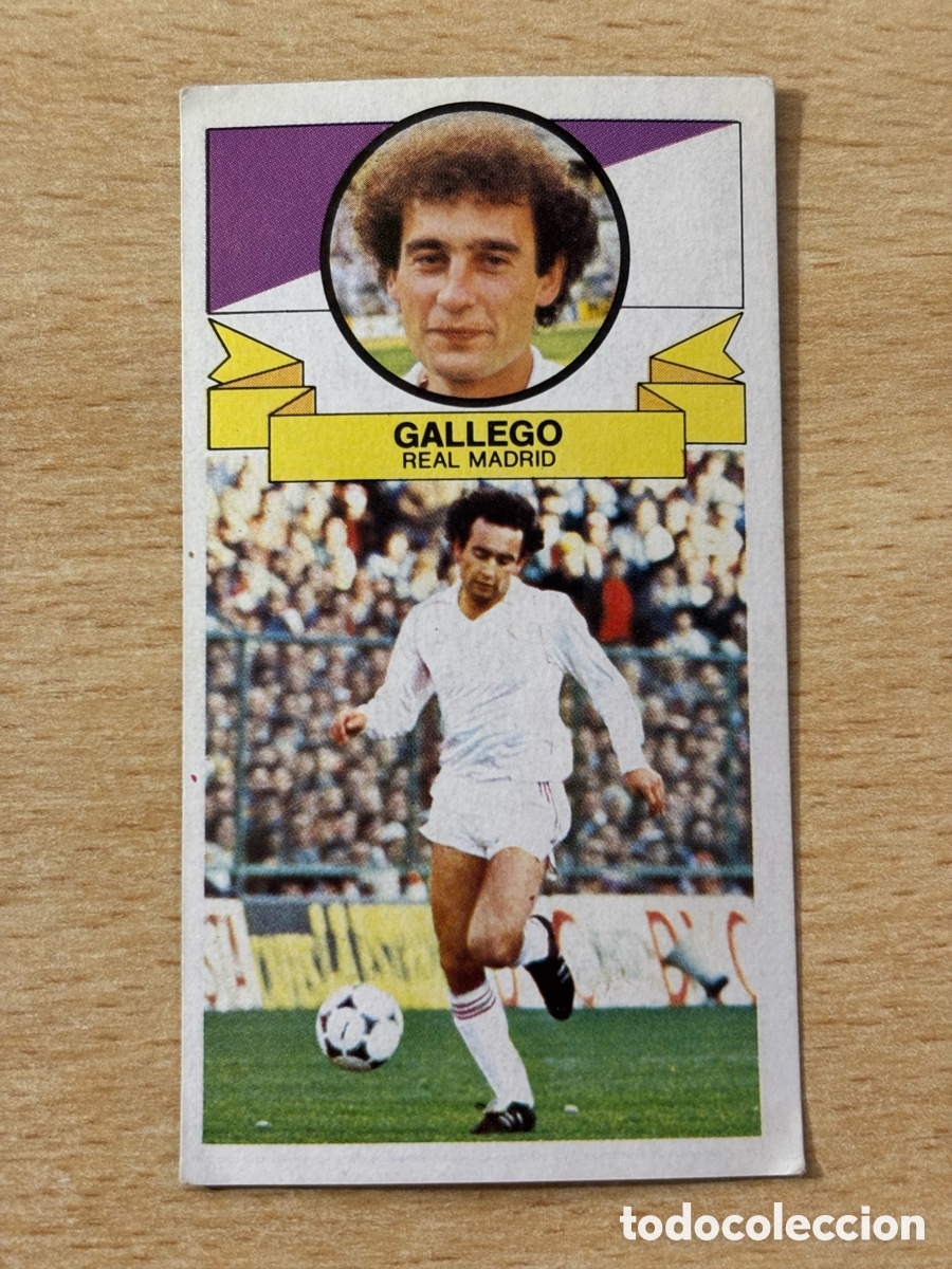 Cromos de f&uacute;tbol: Gallego Real Madrid Ediciones Este 85/86 1985 1986 sin pegar versi&oacute;n sin publicidad