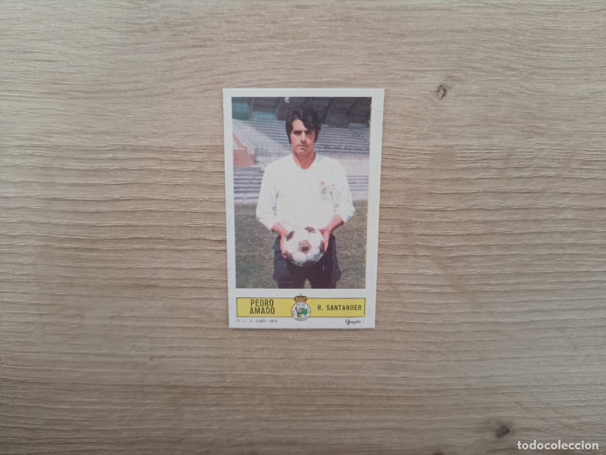 Cromos de f&uacute;tbol: CROMO DE FUTBOL LIGA ESTE PEDRO AMADO RACING SANTANDER DESPEGADO 73 74 1973 1974 D626