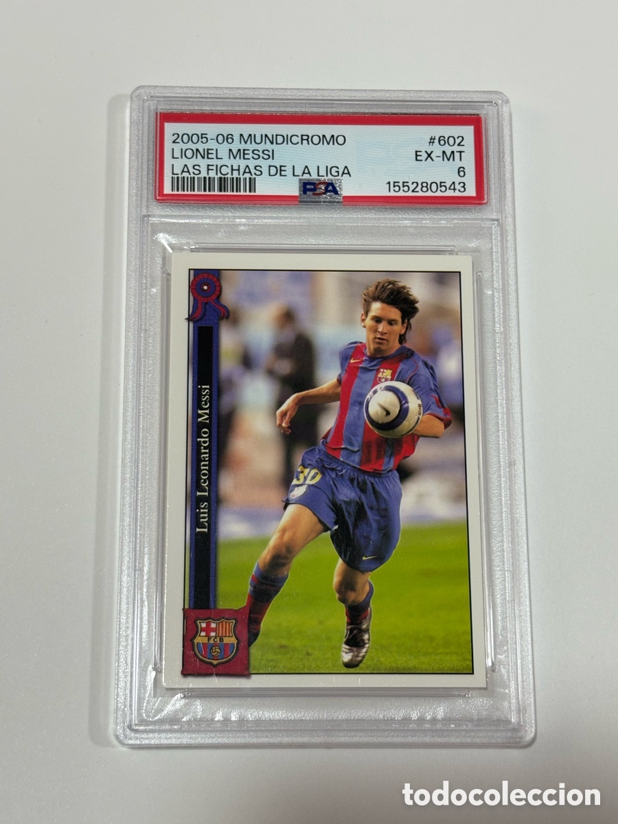 Cromos de f&uacute;tbol: 2005 MUNDICROMO PSA 6 LAS FICHAS DE LA LIGA 602 LIONEL MESSI 2o Rookie