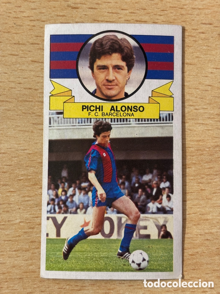 Figurine di Calcio: Pichi Alonso FC Barcelona Ediciones Este 85/86 1985 1986 sin pegar