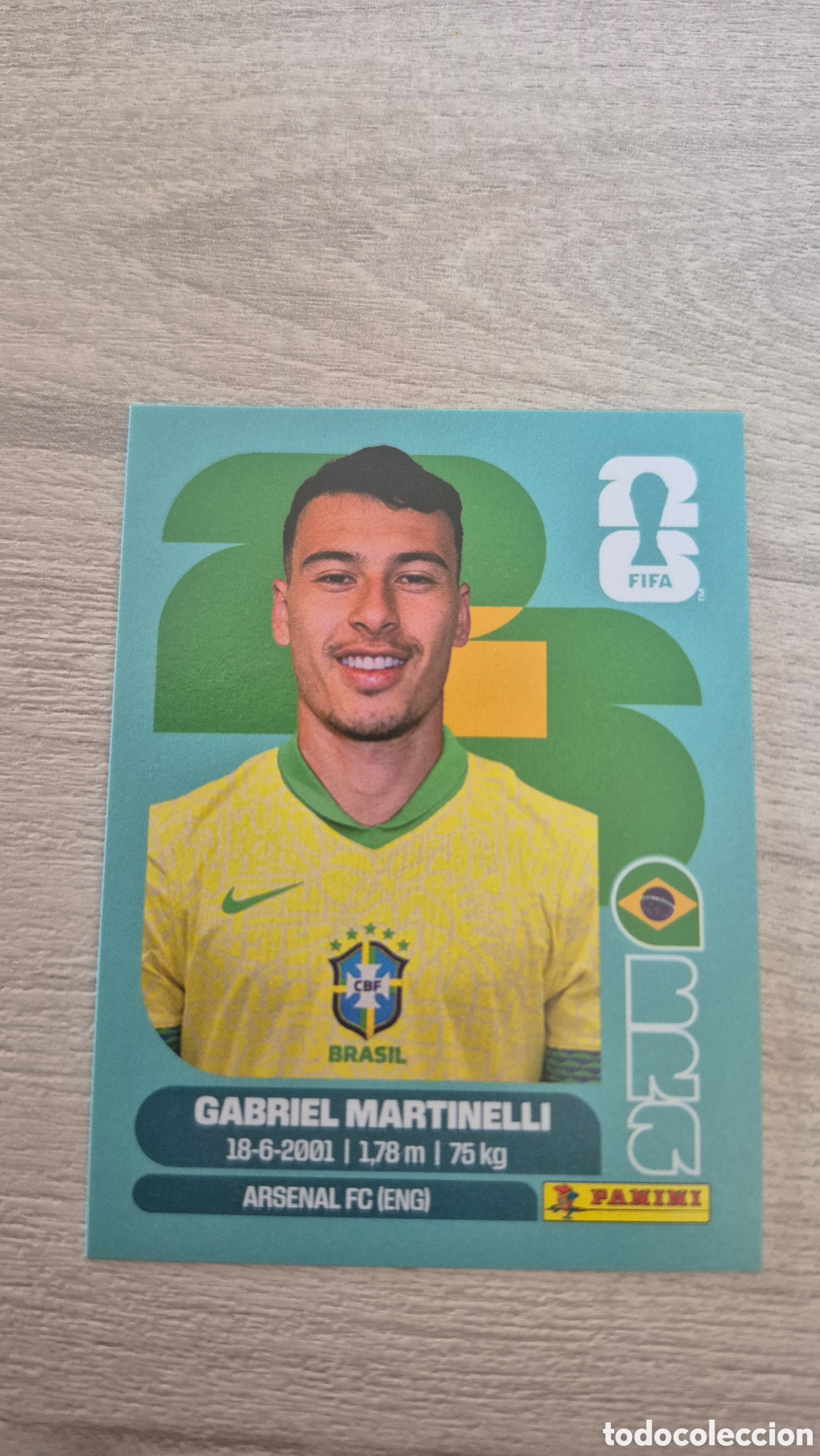 Cromos de f&uacute;tbol: BRA18 Gabriel Martinelli FIFA World Cup 2026