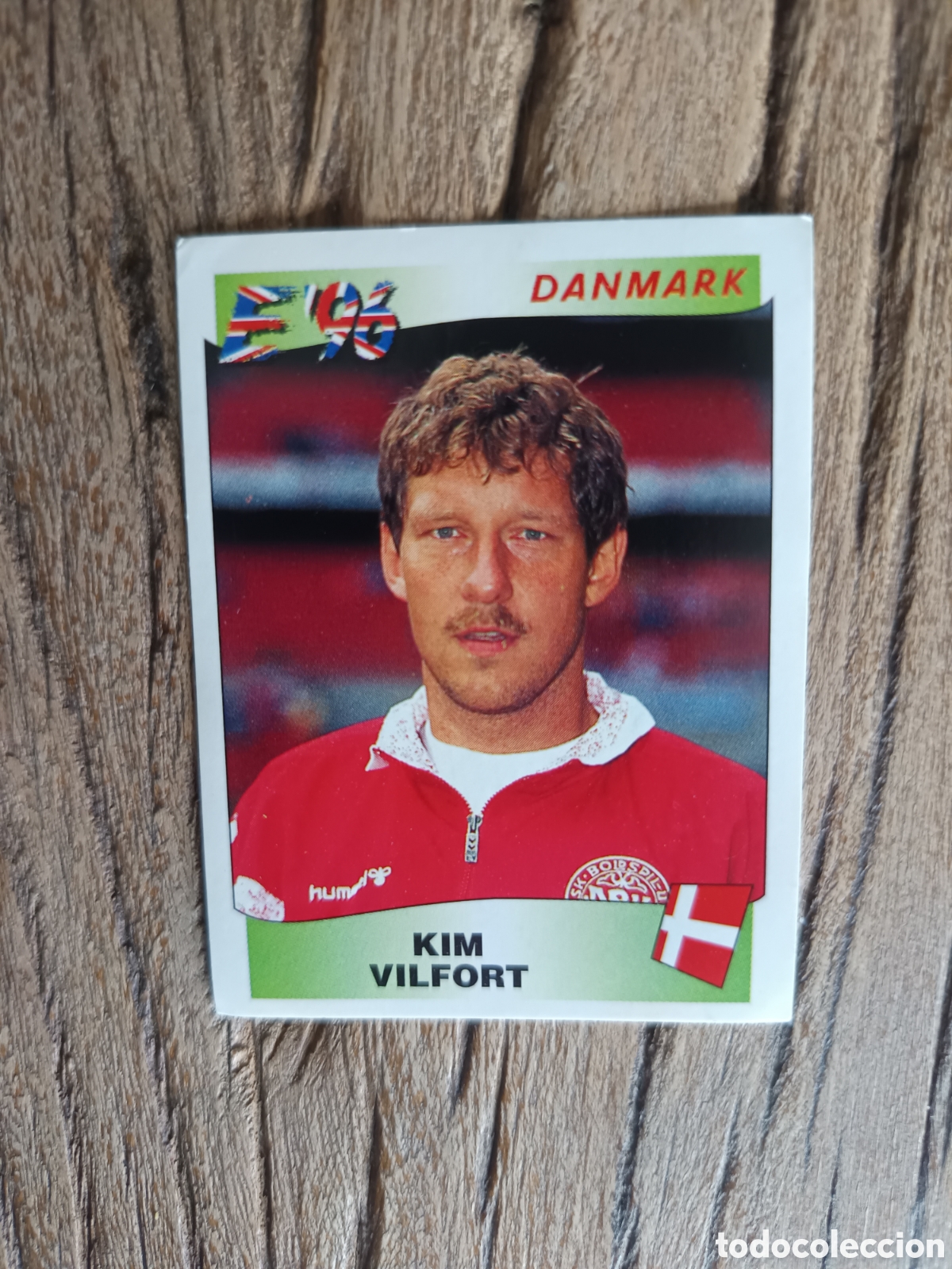 Cromos de f&uacute;tbol: Cromo sin pegar Eurocopa 1996 Vilforr Dinamarca 286